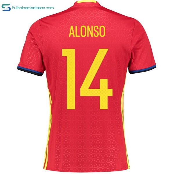 Camiseta España 1ª Alonso 2016